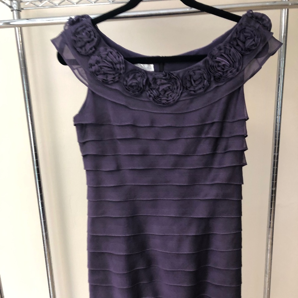 Ruffle Cocktail Dress with Rosettes - London Times